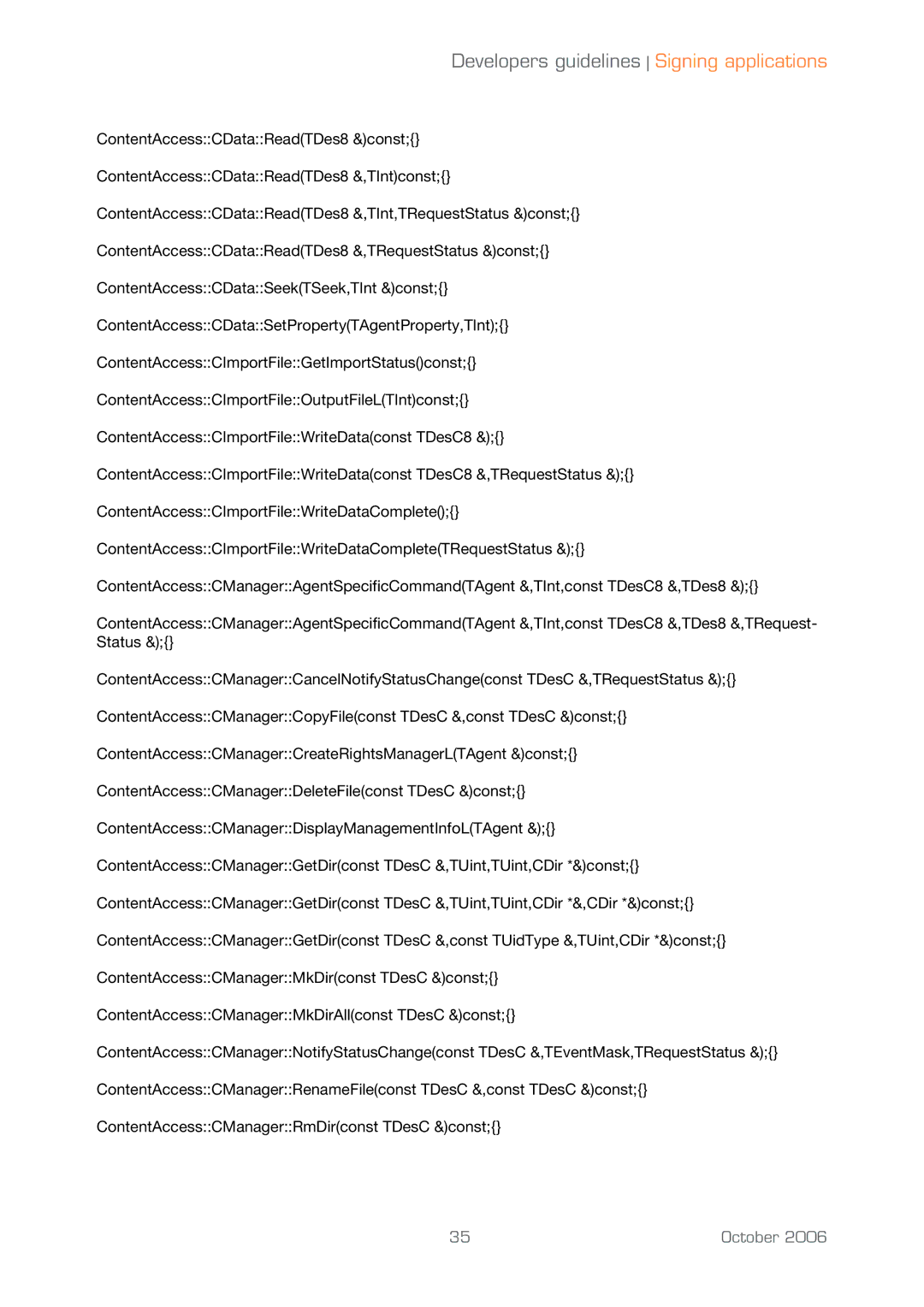 Sony Ericsson UIQ 3 manual Developers guidelines Signing applications 