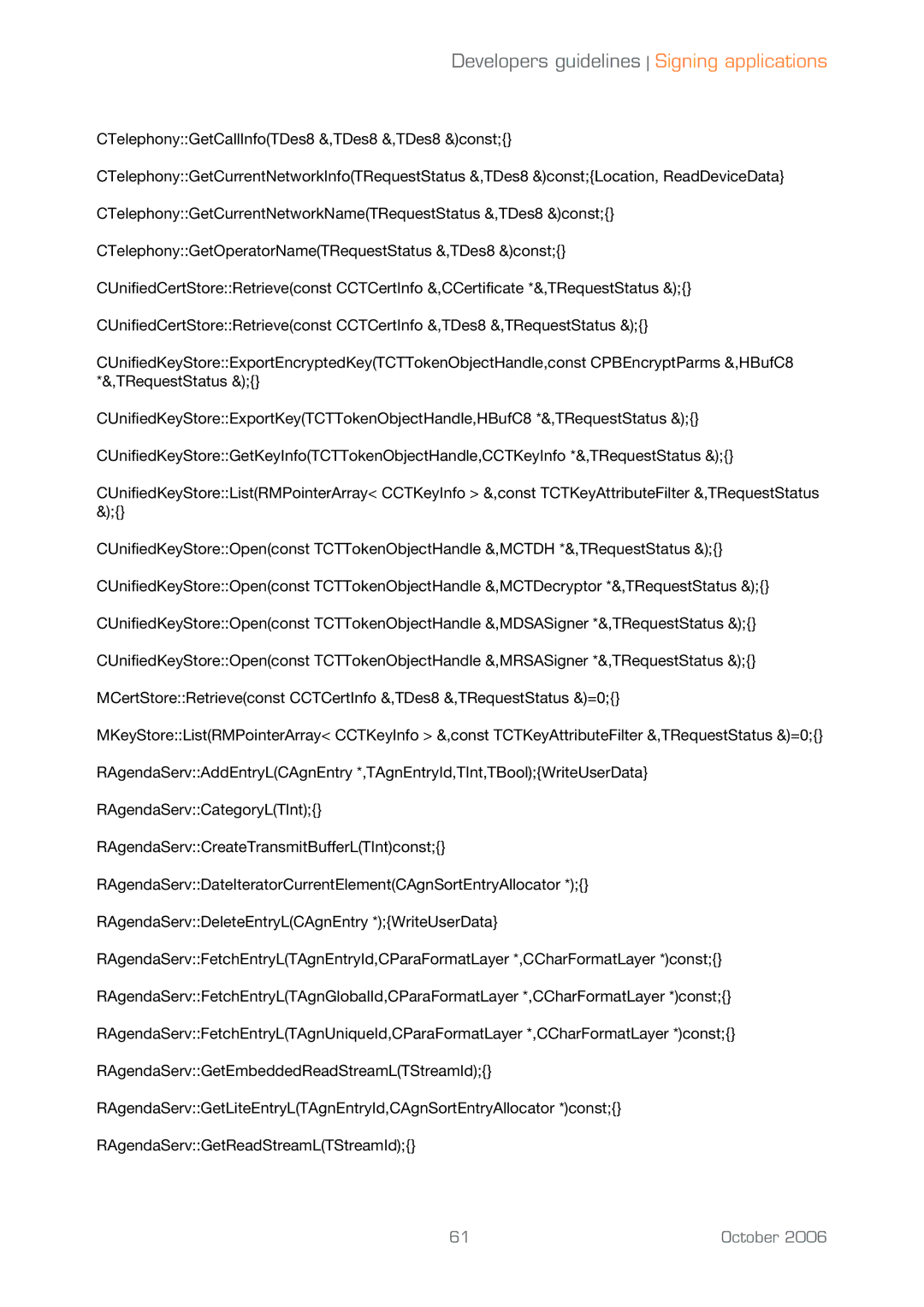 Sony Ericsson UIQ 3 manual Developers guidelines Signing applications 