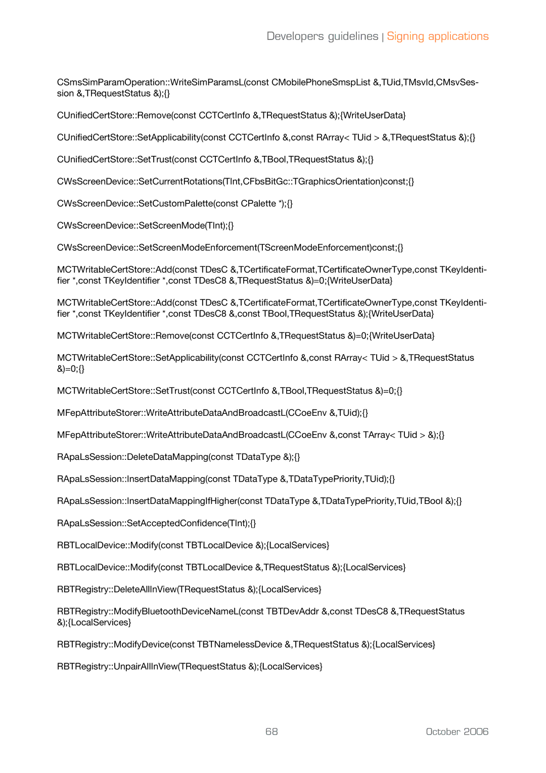 Sony Ericsson UIQ 3 manual Developers guidelines Signing applications 