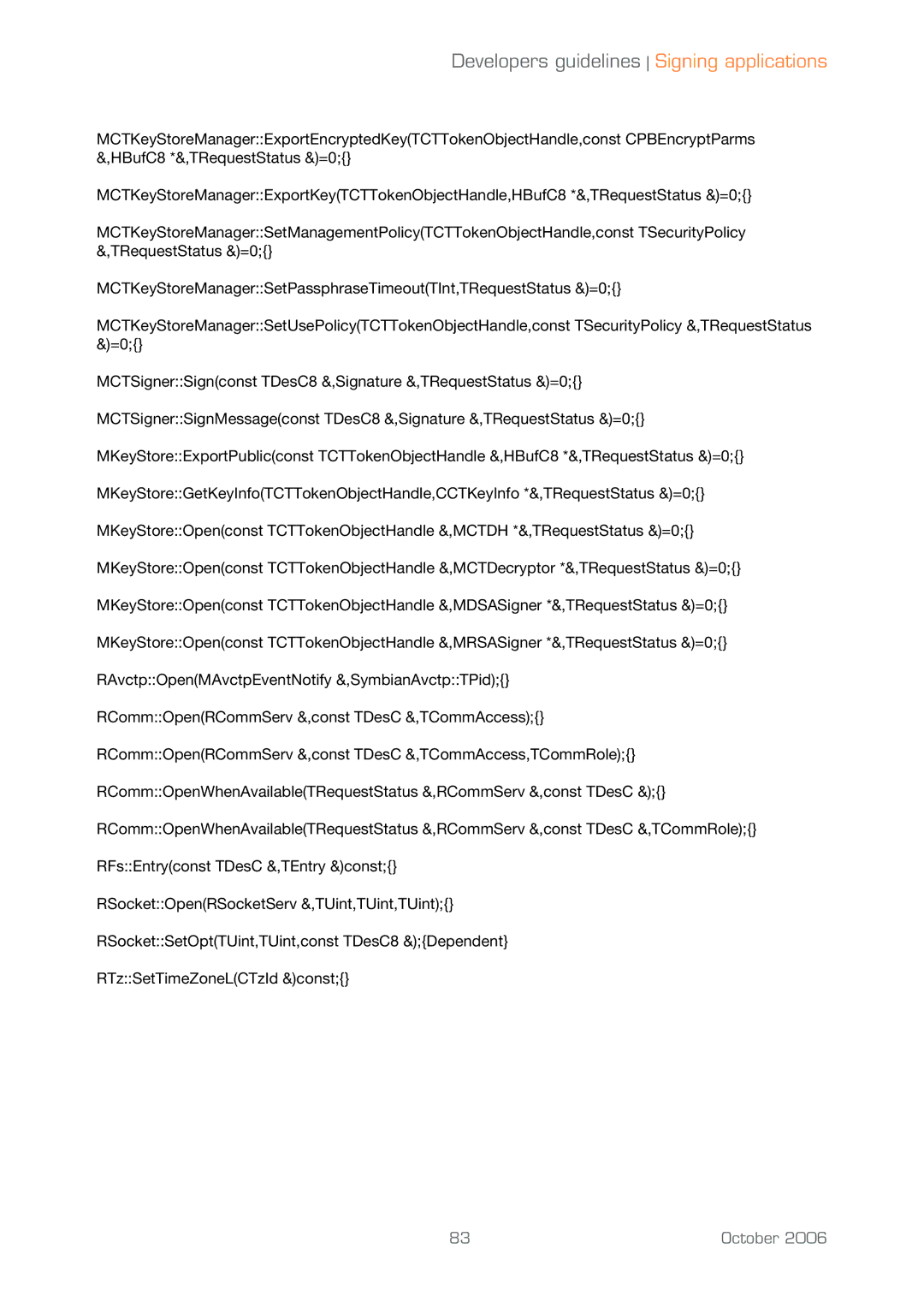 Sony Ericsson UIQ 3 manual Developers guidelines Signing applications 