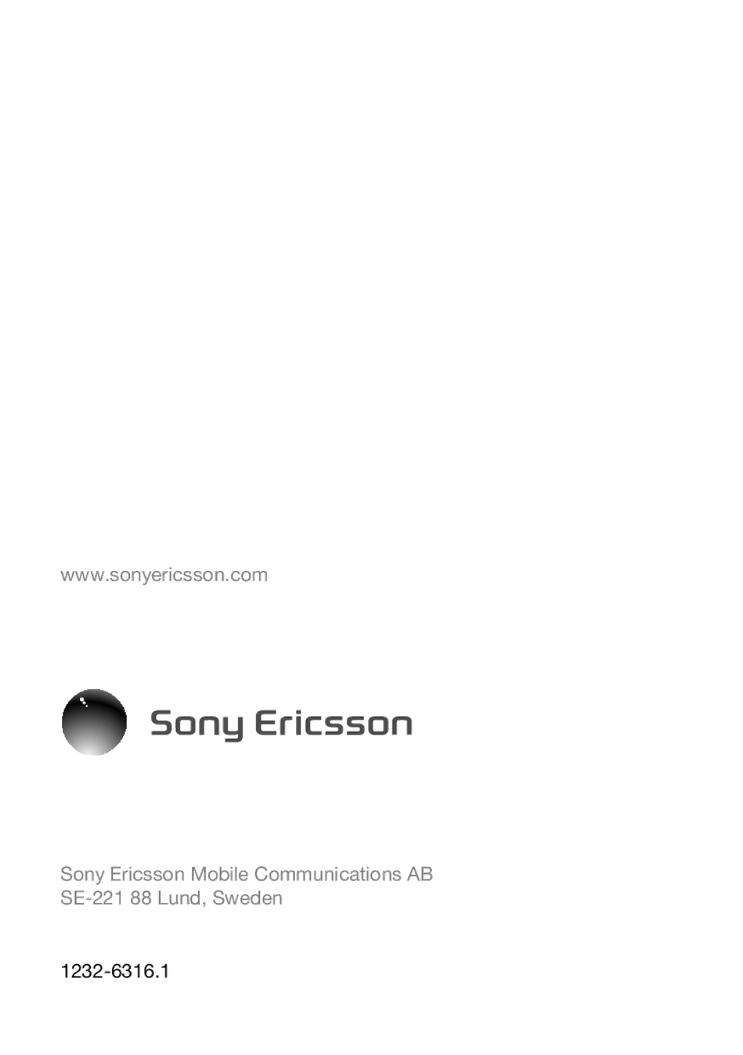 Sony Ericsson W100i manual 1232-6316.1 