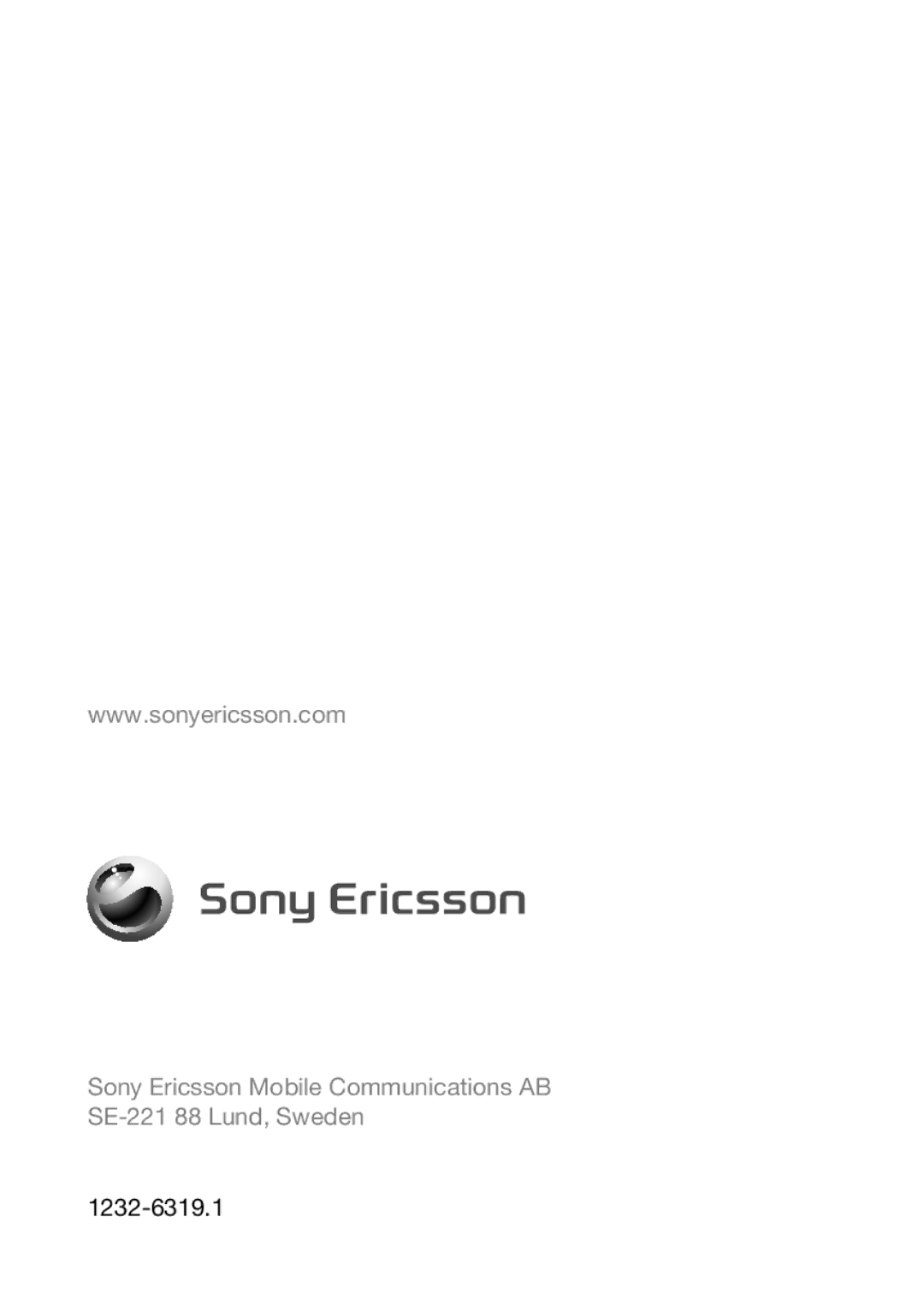 Sony Ericsson W100i manual 1232-6319.1 