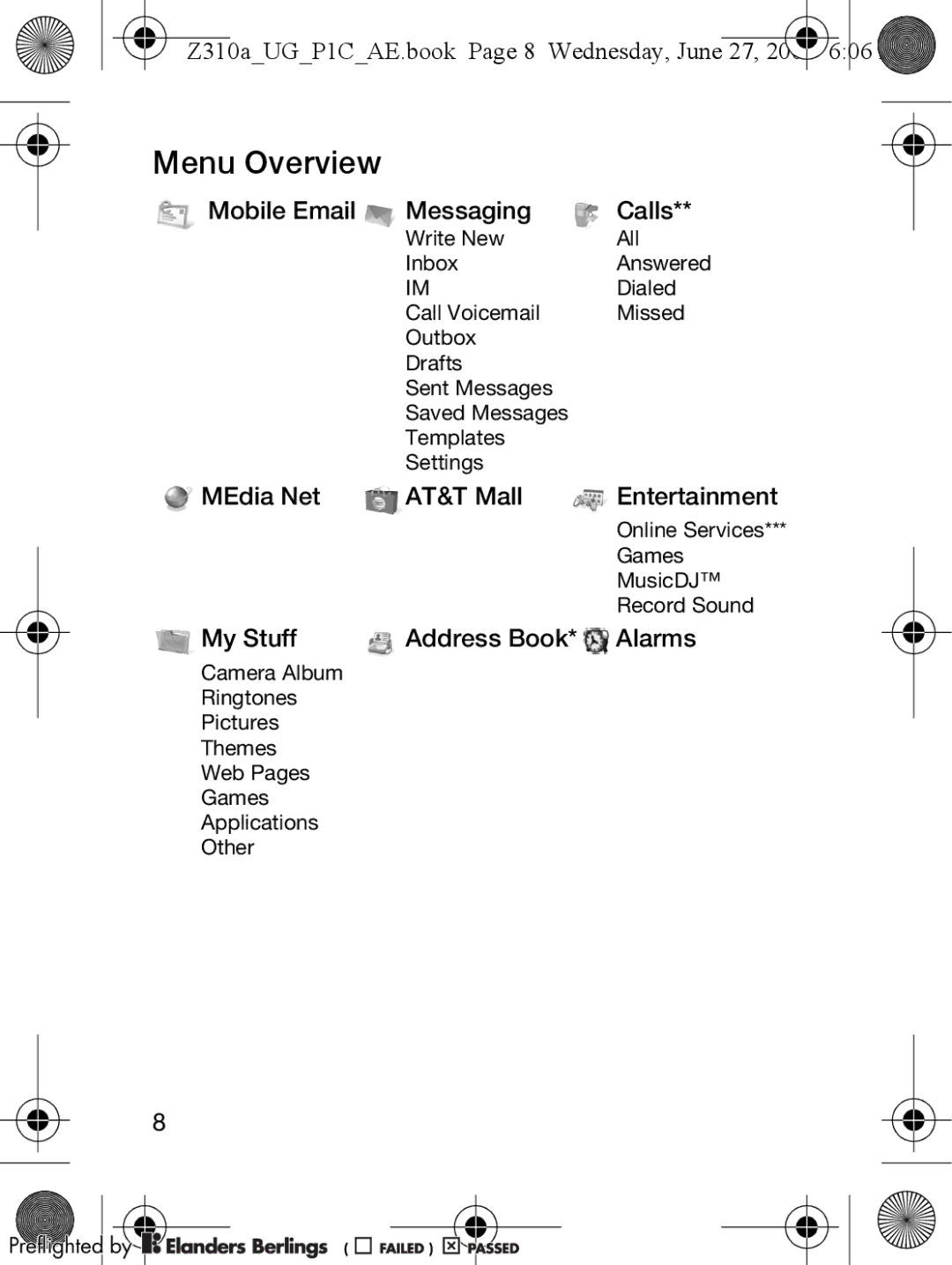 Sony Ericsson manual JÉåì=lîÉêîáÉï, Z310aUGP1CAE.book Page 8 Wednesday, June 