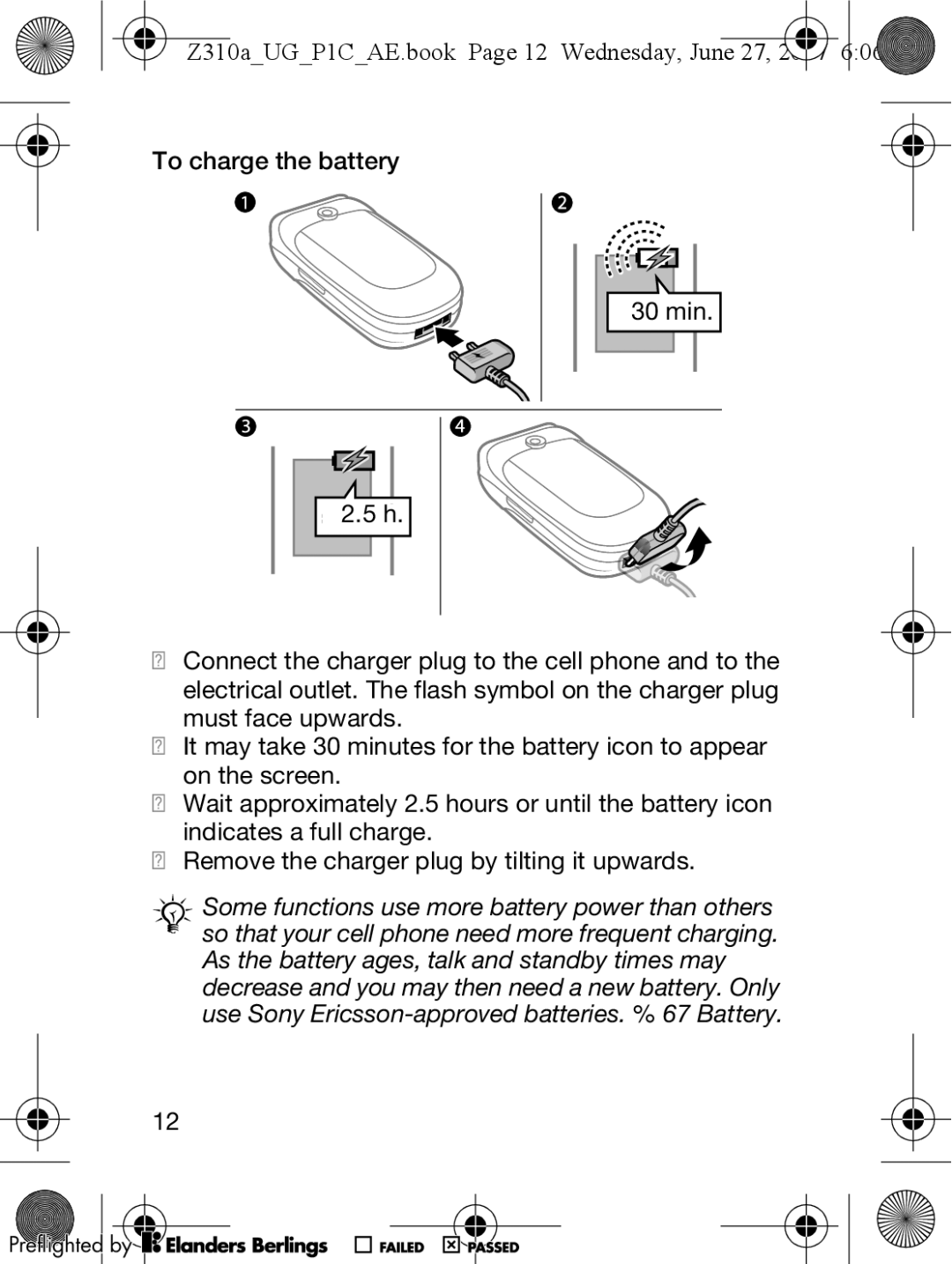 Sony Ericsson manual Z310aUGP1CAE.book Page 12 Wednesday, June 27 