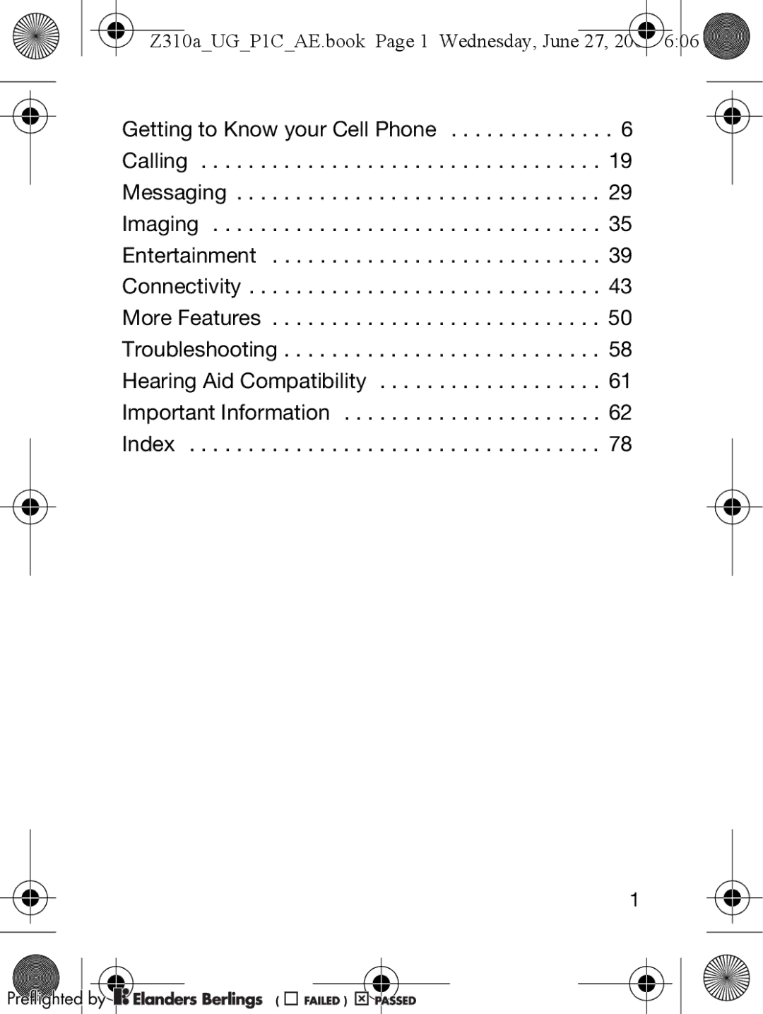 Sony Ericsson manual Z310aUGP1CAE.book Page 1 Wednesday, June 