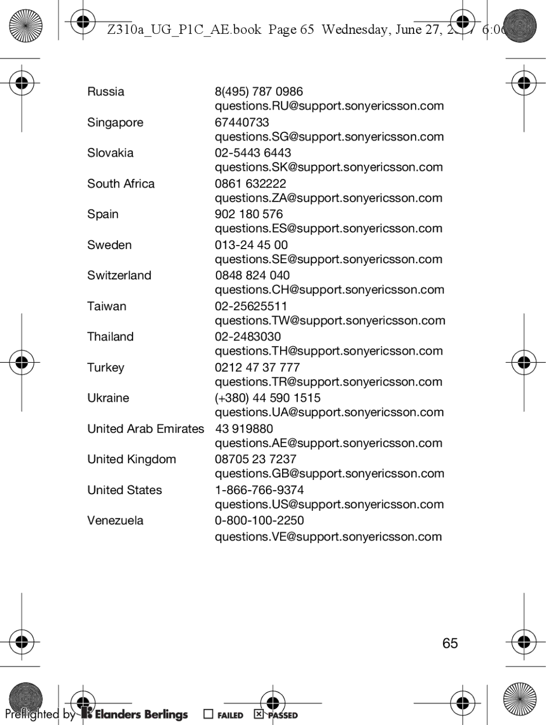 Sony Ericsson manual Z310aUGP1CAE.book Page 65 Wednesday, June 27 