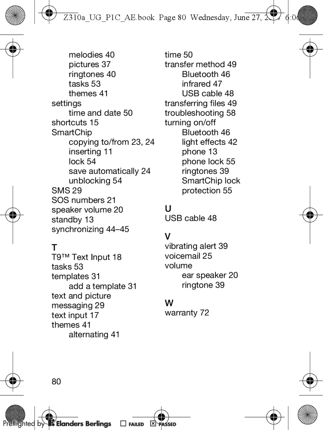 Sony Ericsson manual Z310aUGP1CAE.book Page 80 Wednesday, June 27 