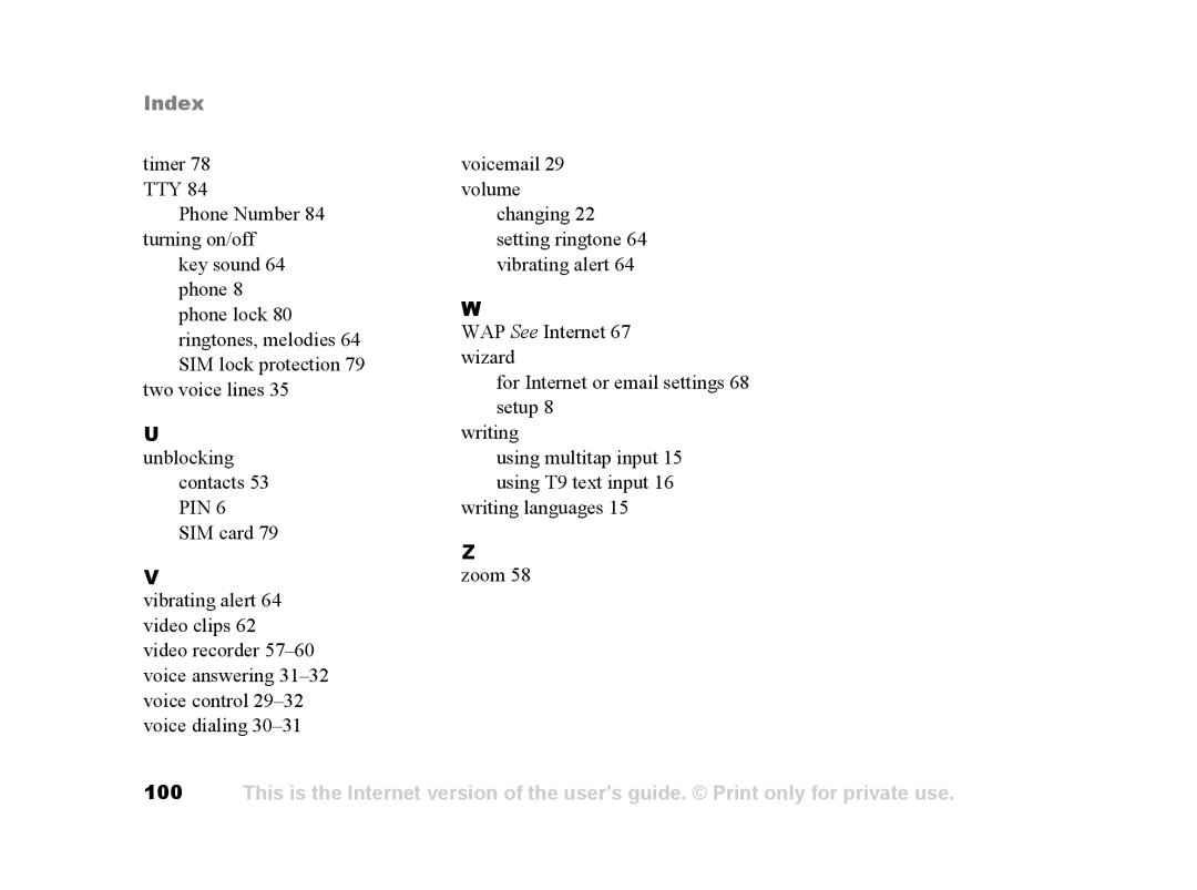 Sony Ericsson Z502a manual Unblocking, Writing languages Zoom 