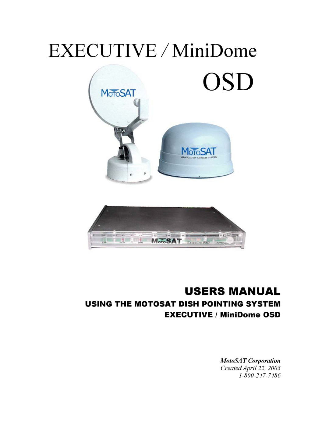 Sony EXECUTIVE / MiniDome OSD user manual Osd 