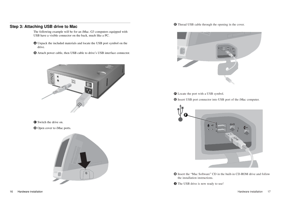 Sony External USB manual Attaching USB drive to Mac 