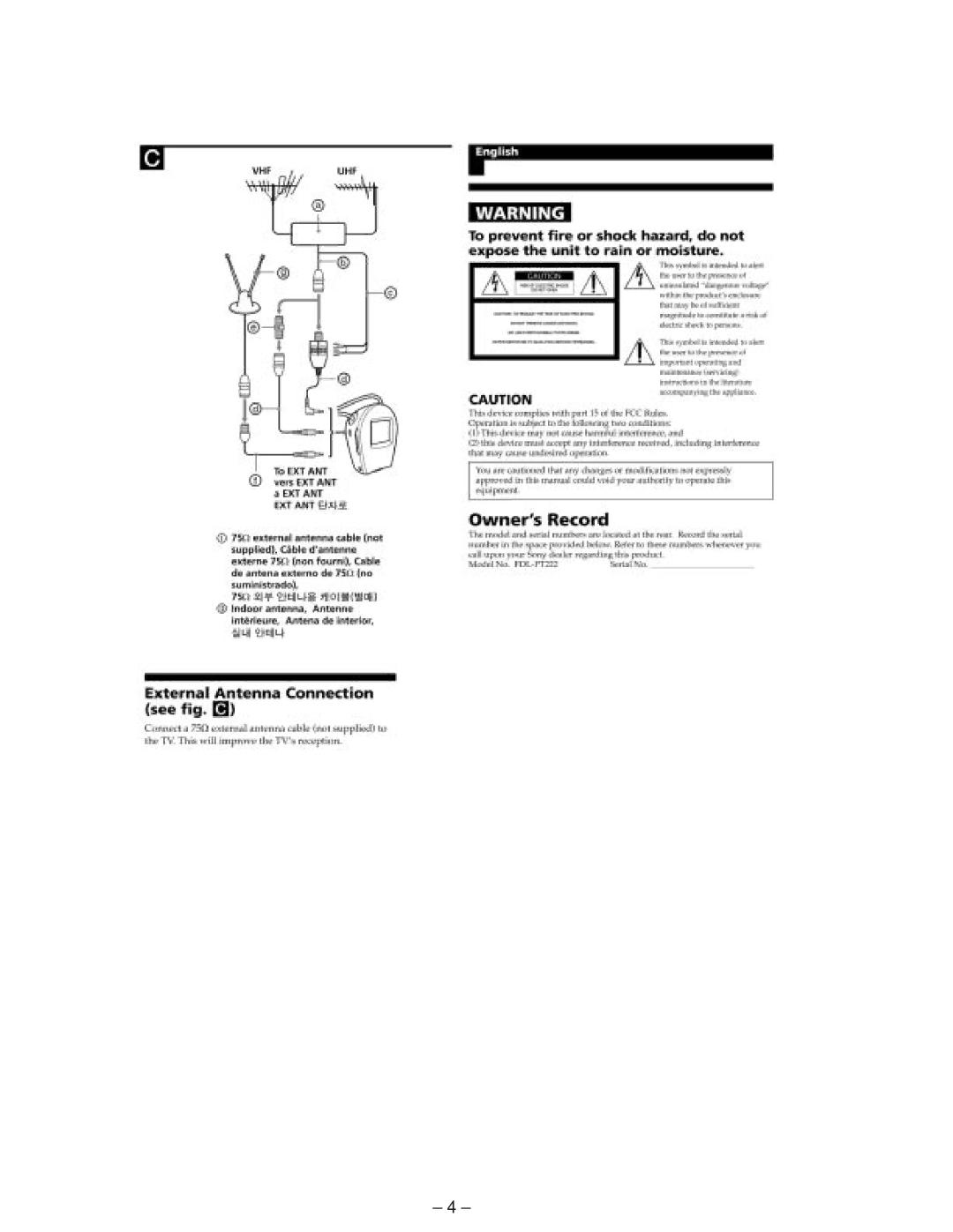 Sony FDL-PT222 service manual 