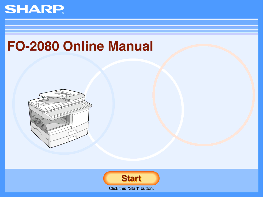 Sony manual FO-2080 Online Manual 