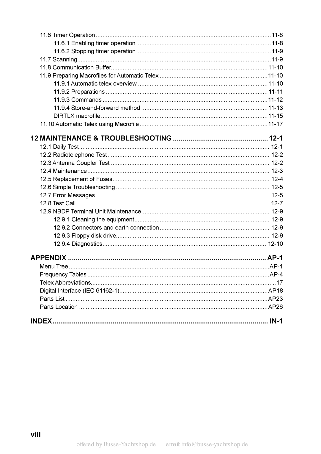 Sony FS-1570, FS-2570 manual Viii 