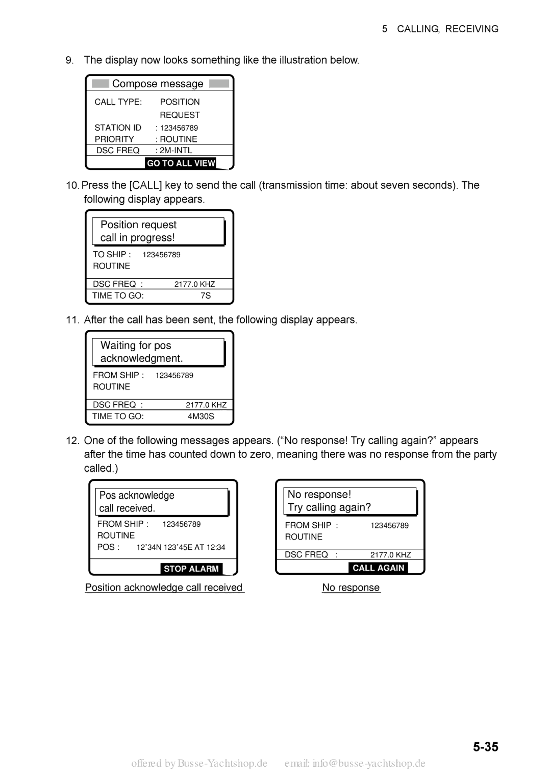 Sony FS-2570, FS-1570 manual Pos acknowledge call received 