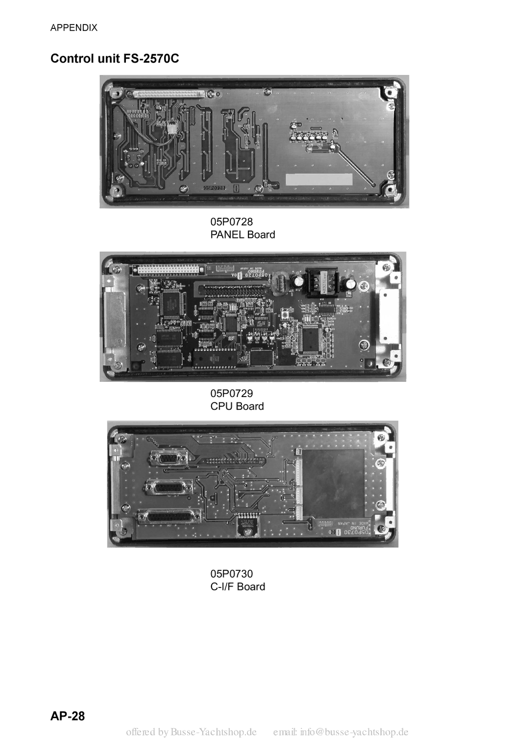 Sony FS-1570 manual Control unit FS-2570C, AP-28 