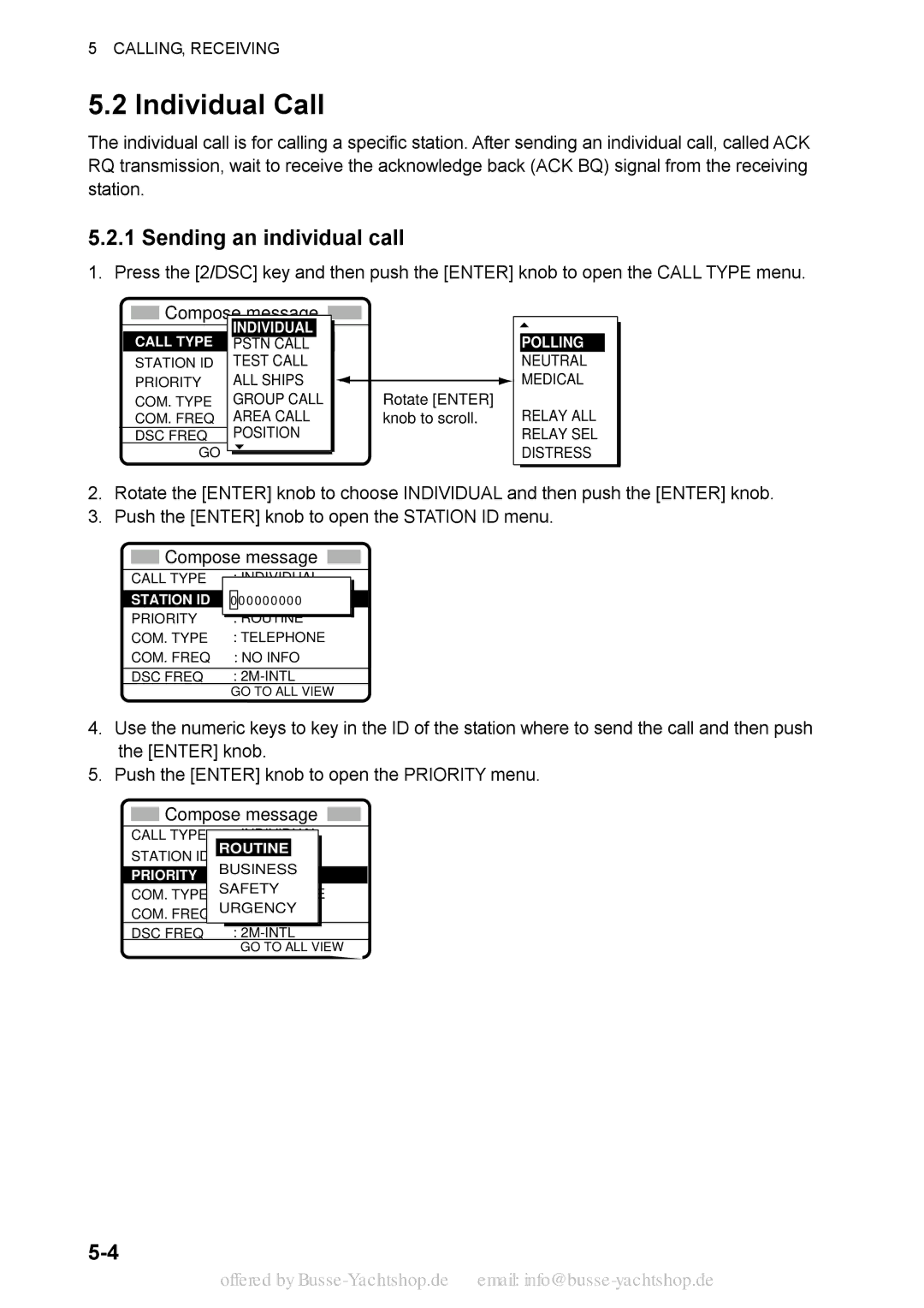 Sony FS-1570, FS-2570 manual Individual Call, Sending an individual call 