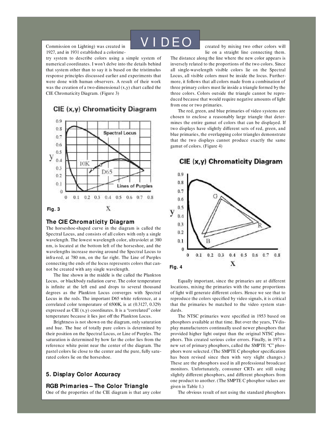 Sony G90 manual CIE Chromaticity Diagram, Display Color Accuracy RGB Primaries The Color Triangle 