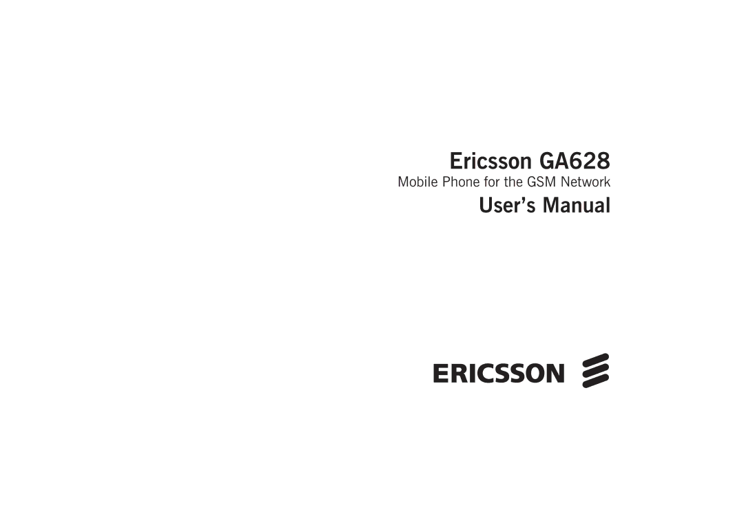 Sony user manual Ericsson GA628 