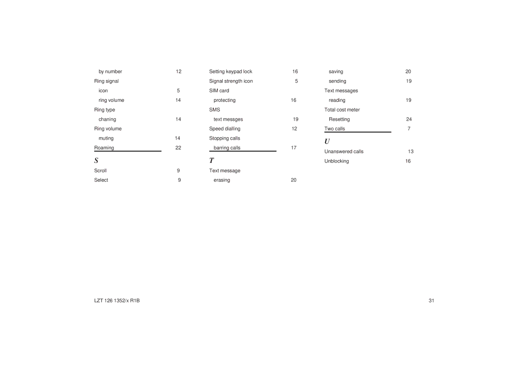 Sony GA628 user manual Sms 