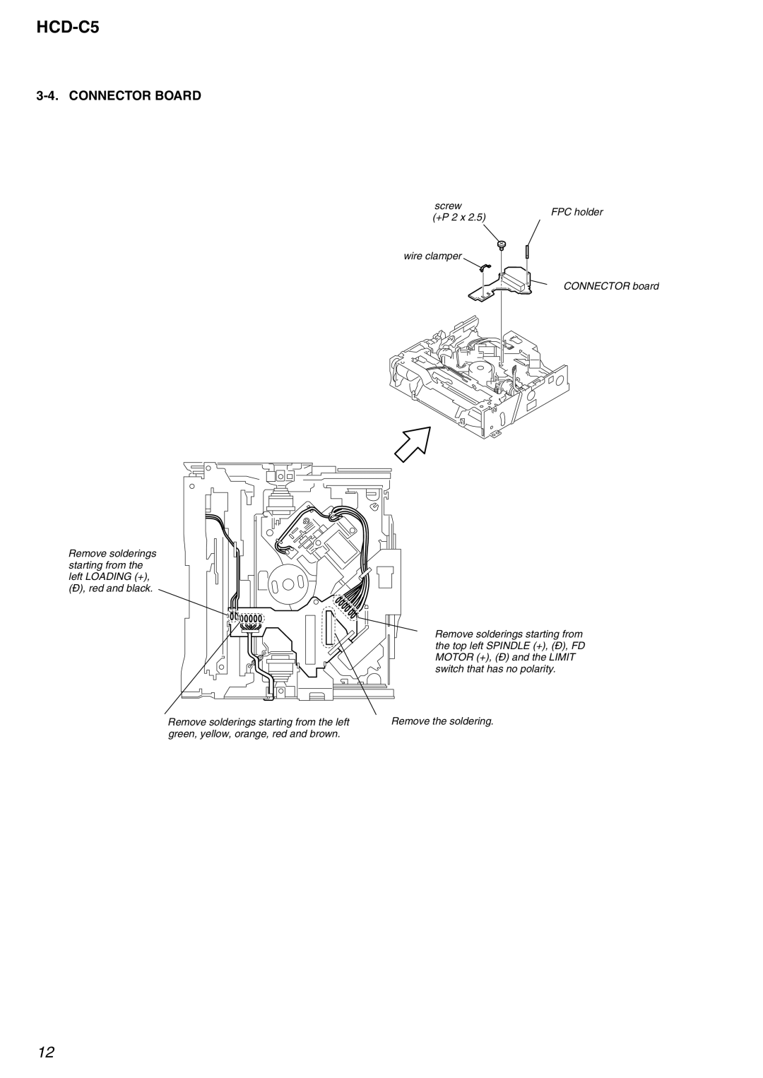 Sony HCD-C5 service manual Connector Board 