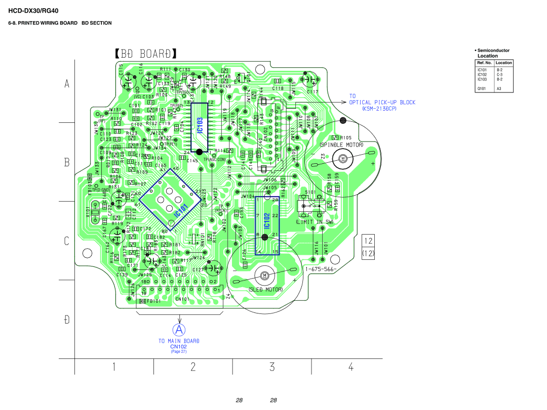 Sony HCD-DX30, HCD-RG40 specifications Printed Wiring Board BD Section, Semiconductor, TPFE0 