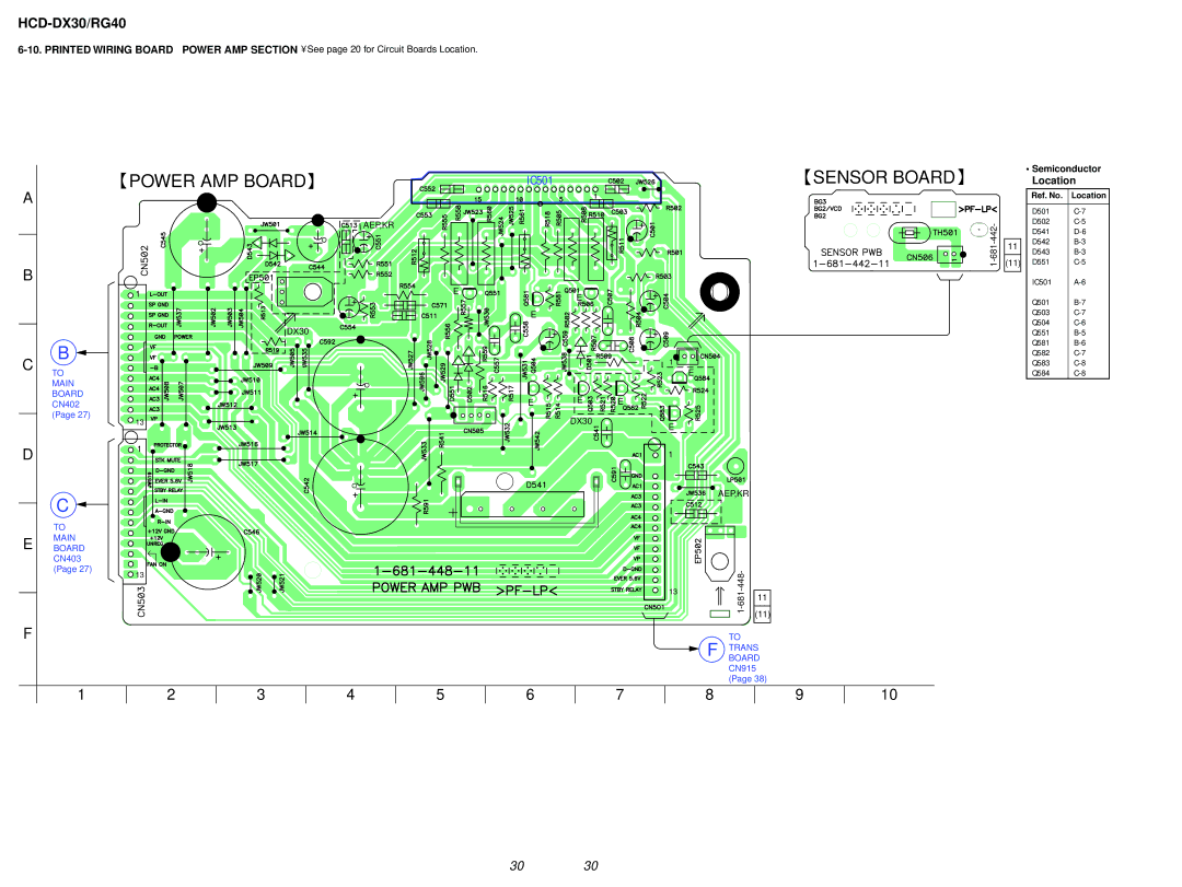 Sony HCD-DX30, HCD-RG40 specifications Power AMP Board, Aep,Kr 