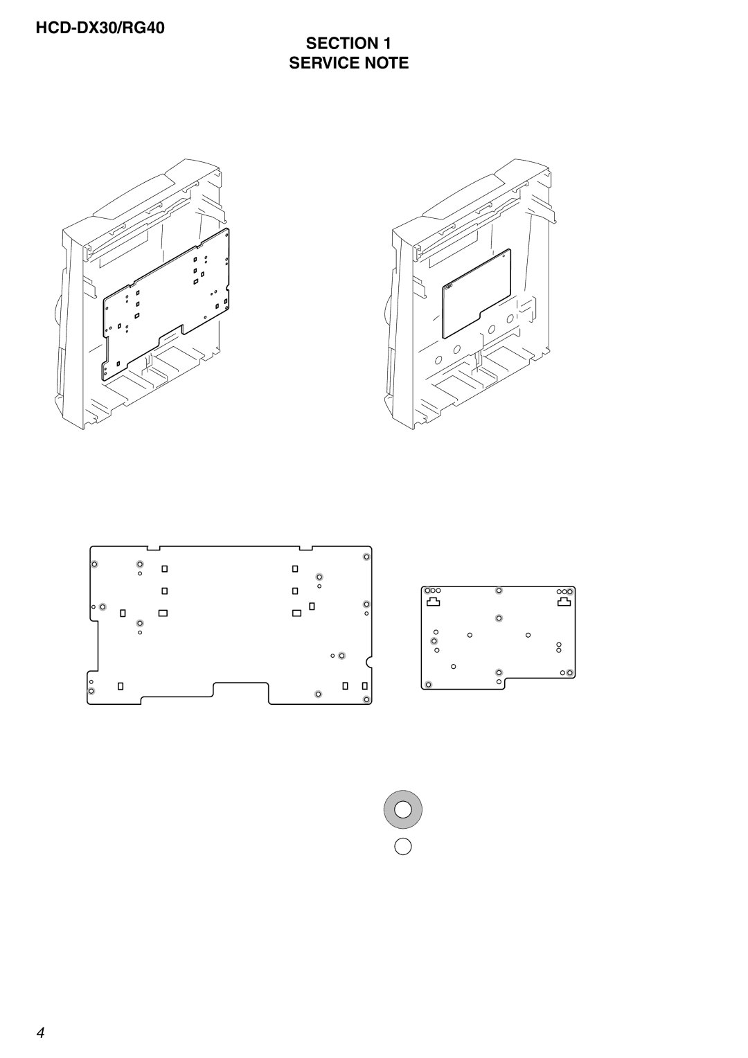 Sony HCD-RG40 specifications HCD-DX30/RG40 Section Service Note 