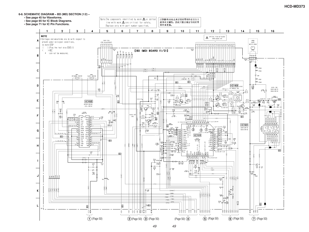 Sony HCD-MD373 service manual Schematic Diagram BD MD /2 