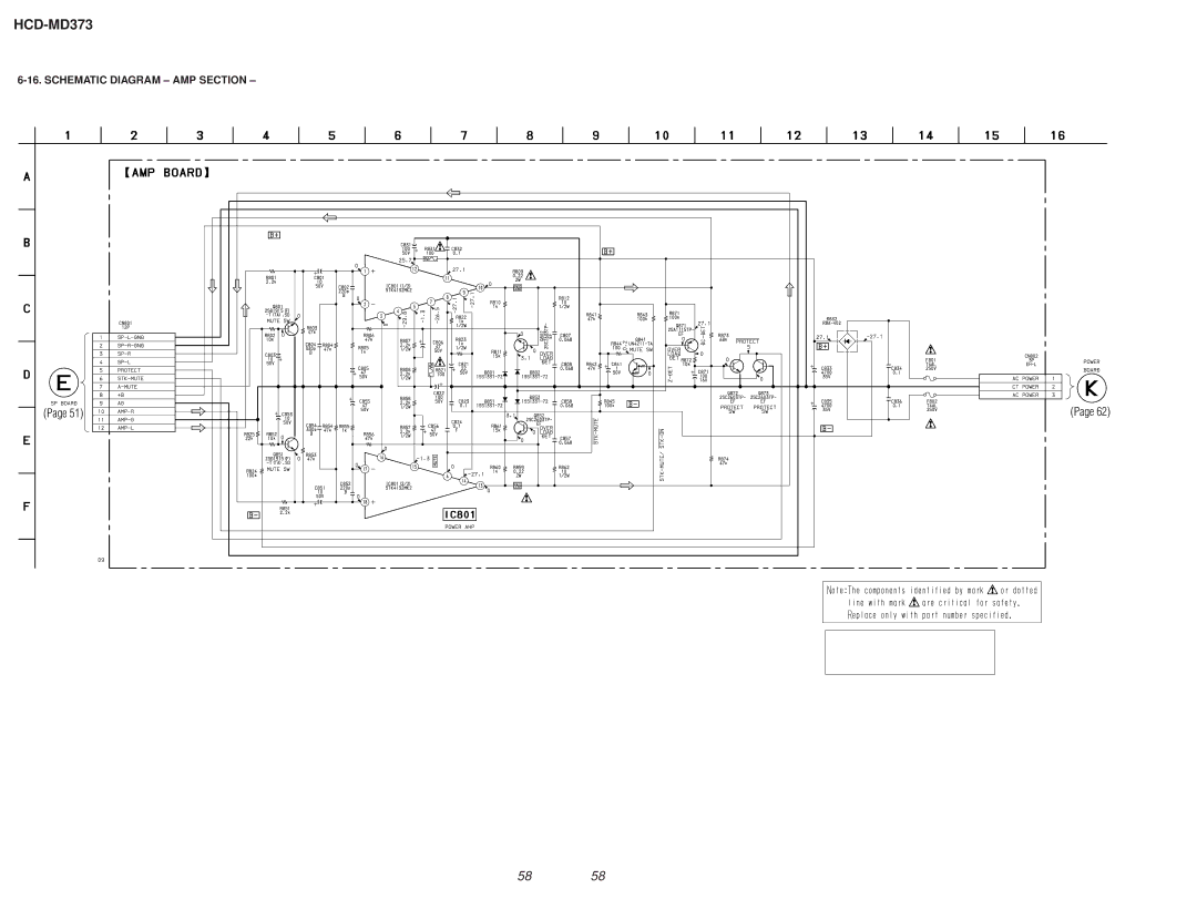 Sony HCD-MD373 service manual Schematic Diagram AMP Section 