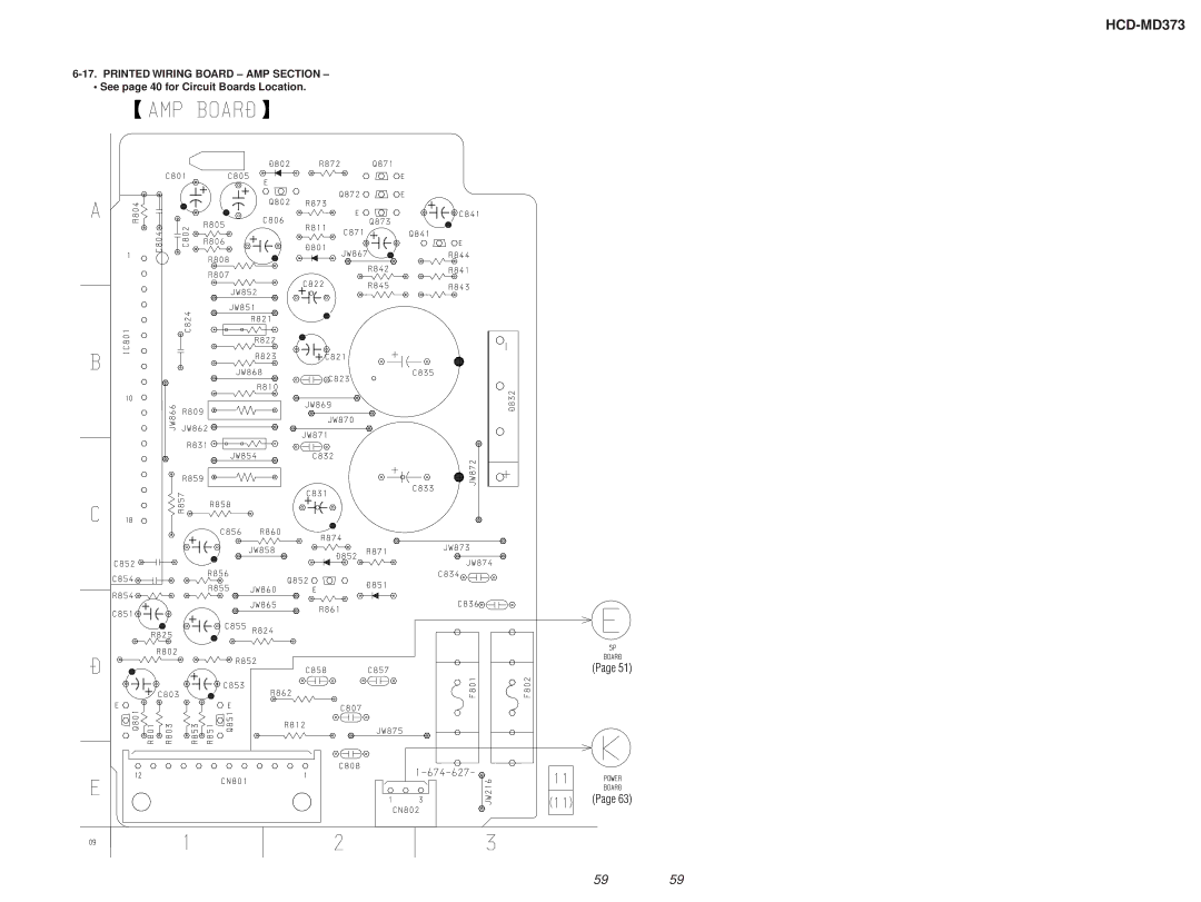 Sony HCD-MD373 service manual Printed Wiring Board AMP Section 