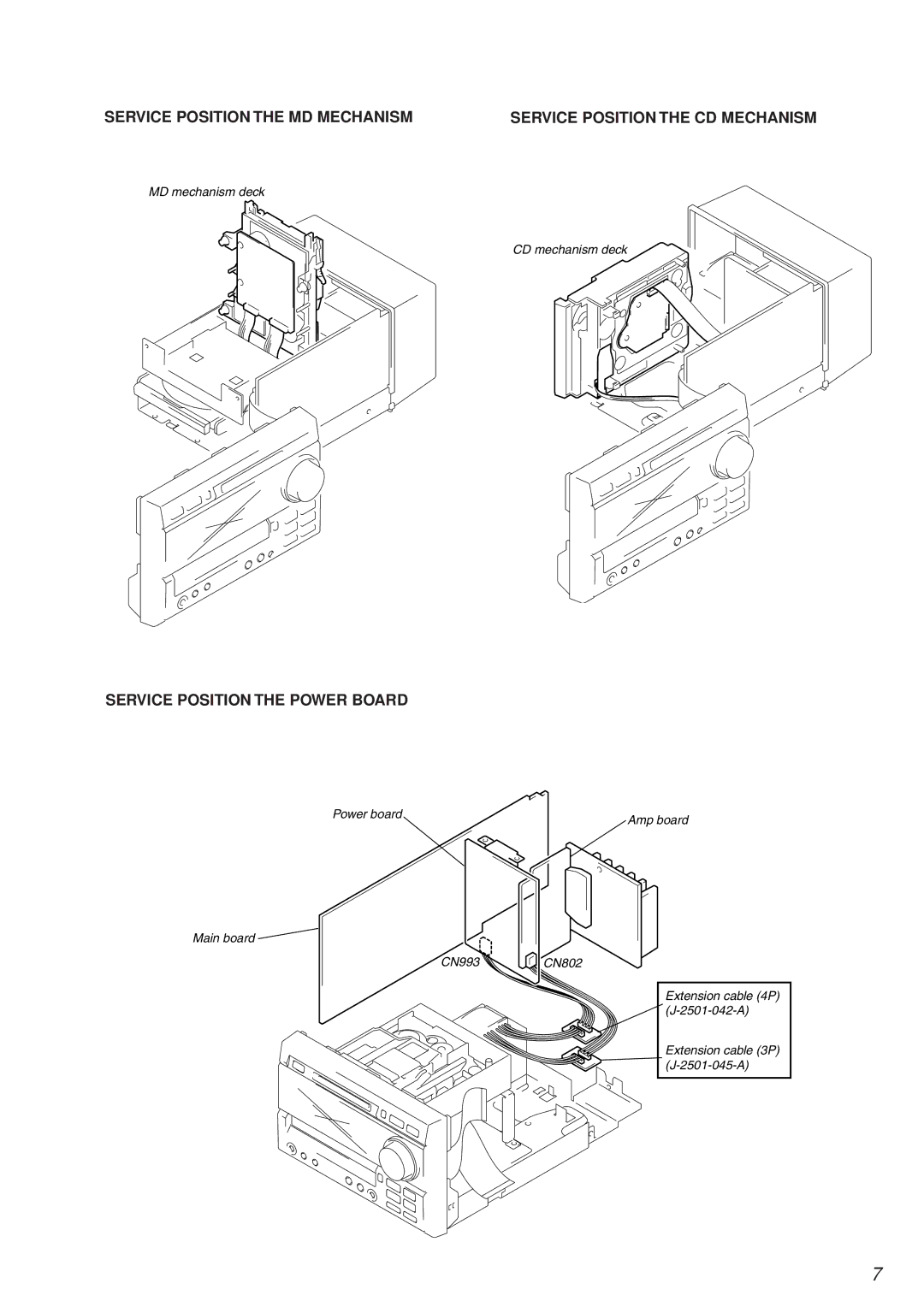 Sony HCD-MD373 service manual Service Position the Power Board 