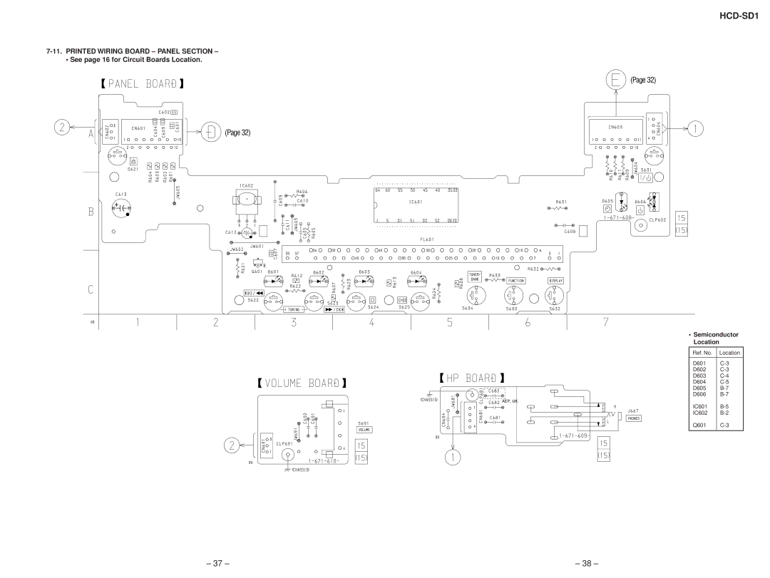 Sony hcd-sd1 service manual Printed Wiring Board Panel Section 