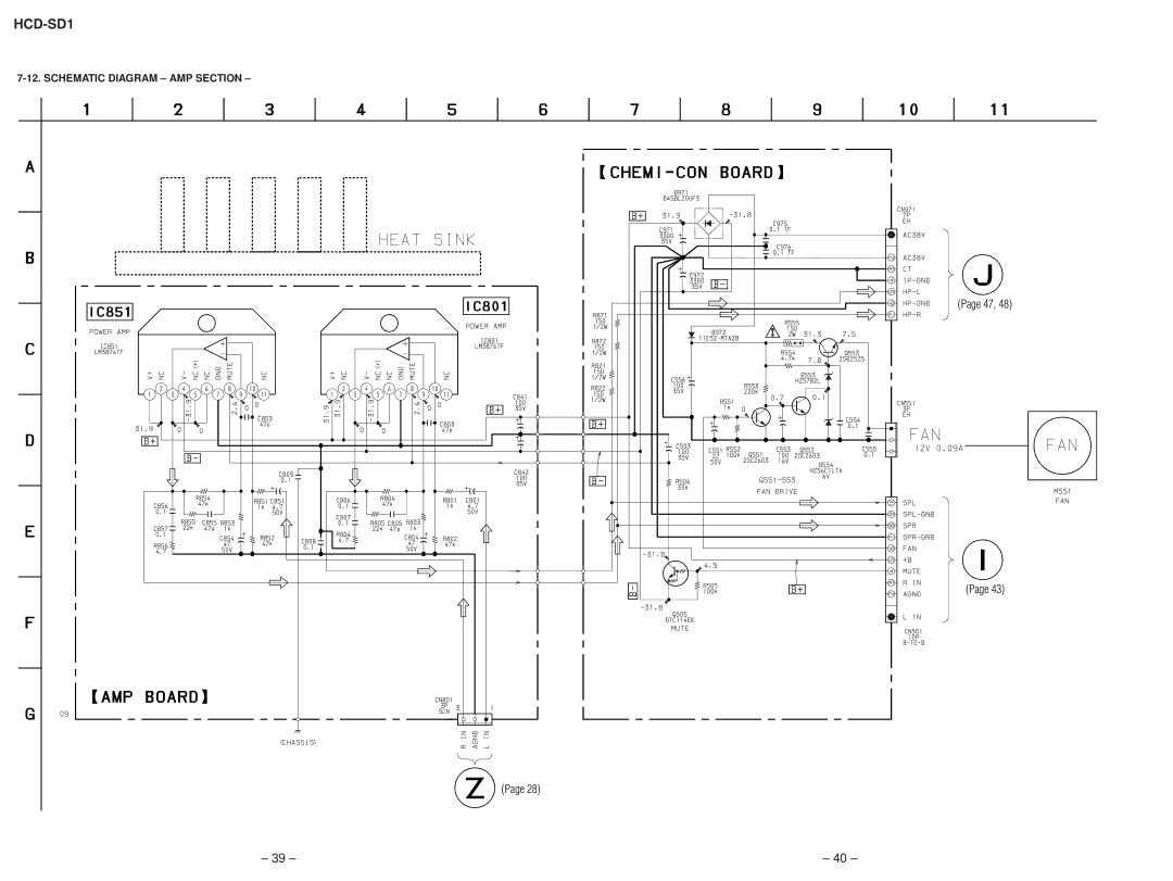 Sony hcd-sd1 service manual Schematic Diagram AMP Section 