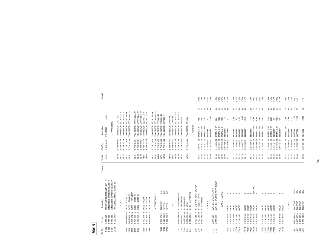 Sony hcd-sd1 service manual SOCKET, Connector NON-ZIF11P 