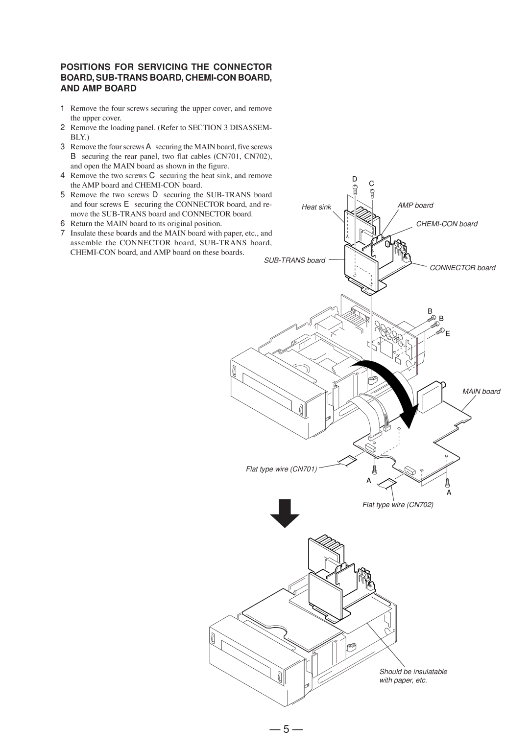 Sony hcd-sd1 service manual Move the SUB-TRANS board and Connector board 