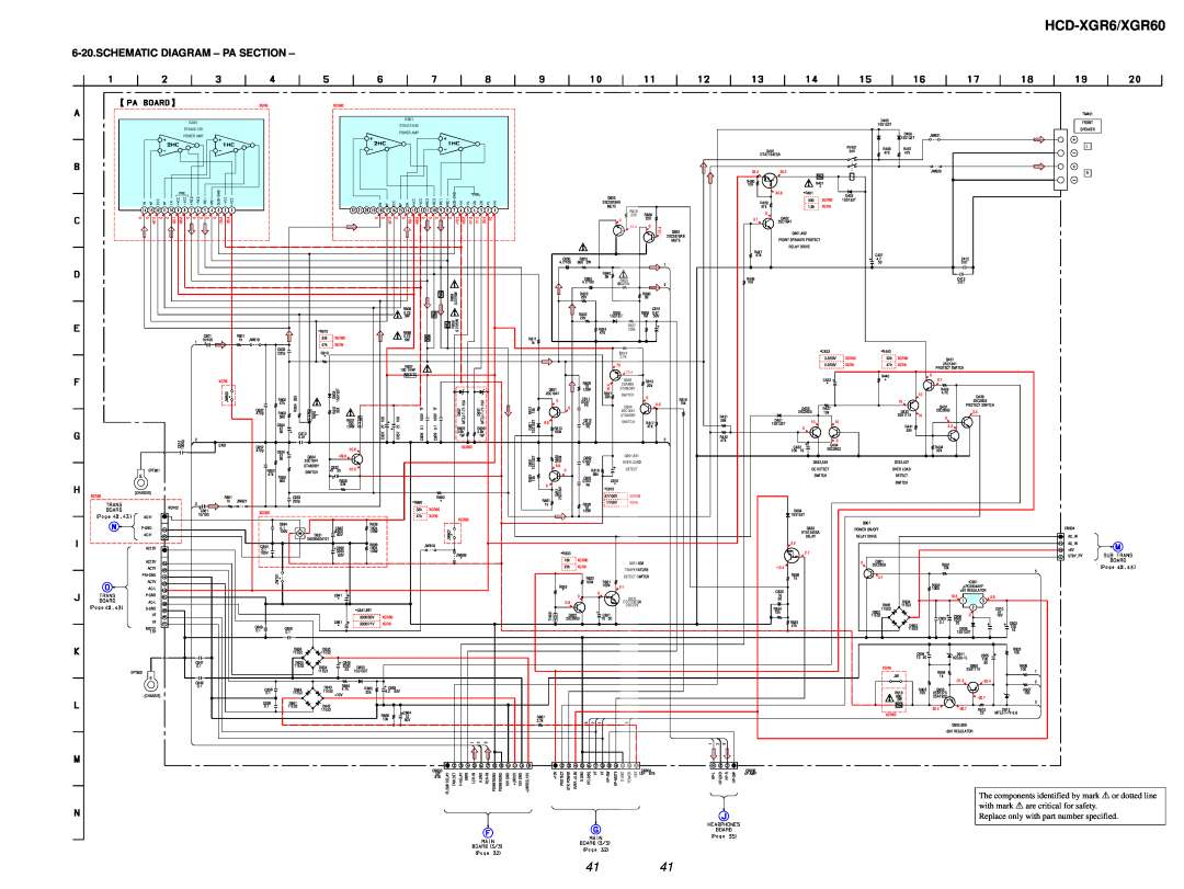 Sony HCD-XGR60 Schematic Diagram - Pa Section, HCD-XGR6/XGR60, Power Amp, Front Speaker Protect, Relay Drive, Standby 