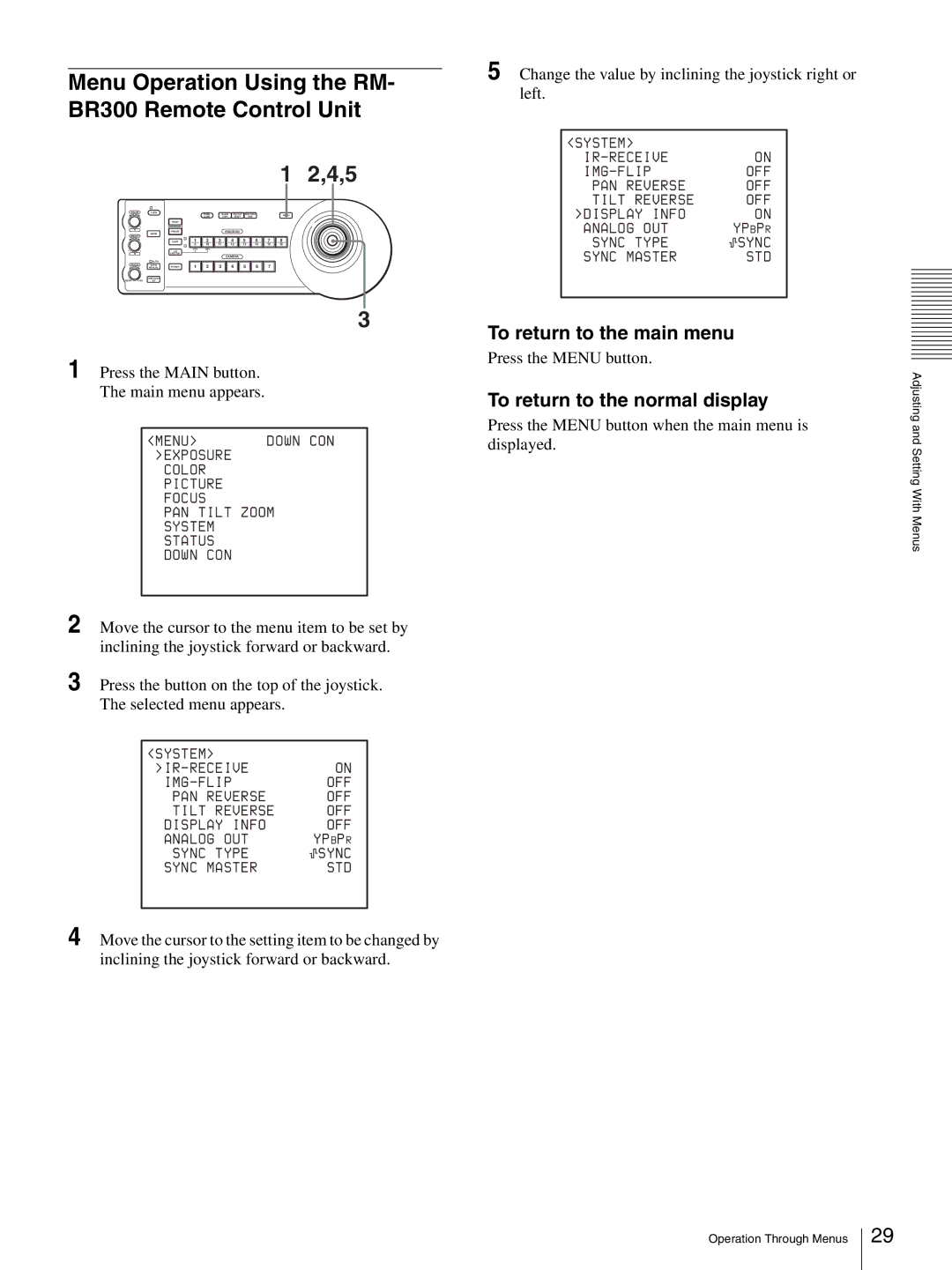 Sony HD 3CCD operating instructions 4,5 