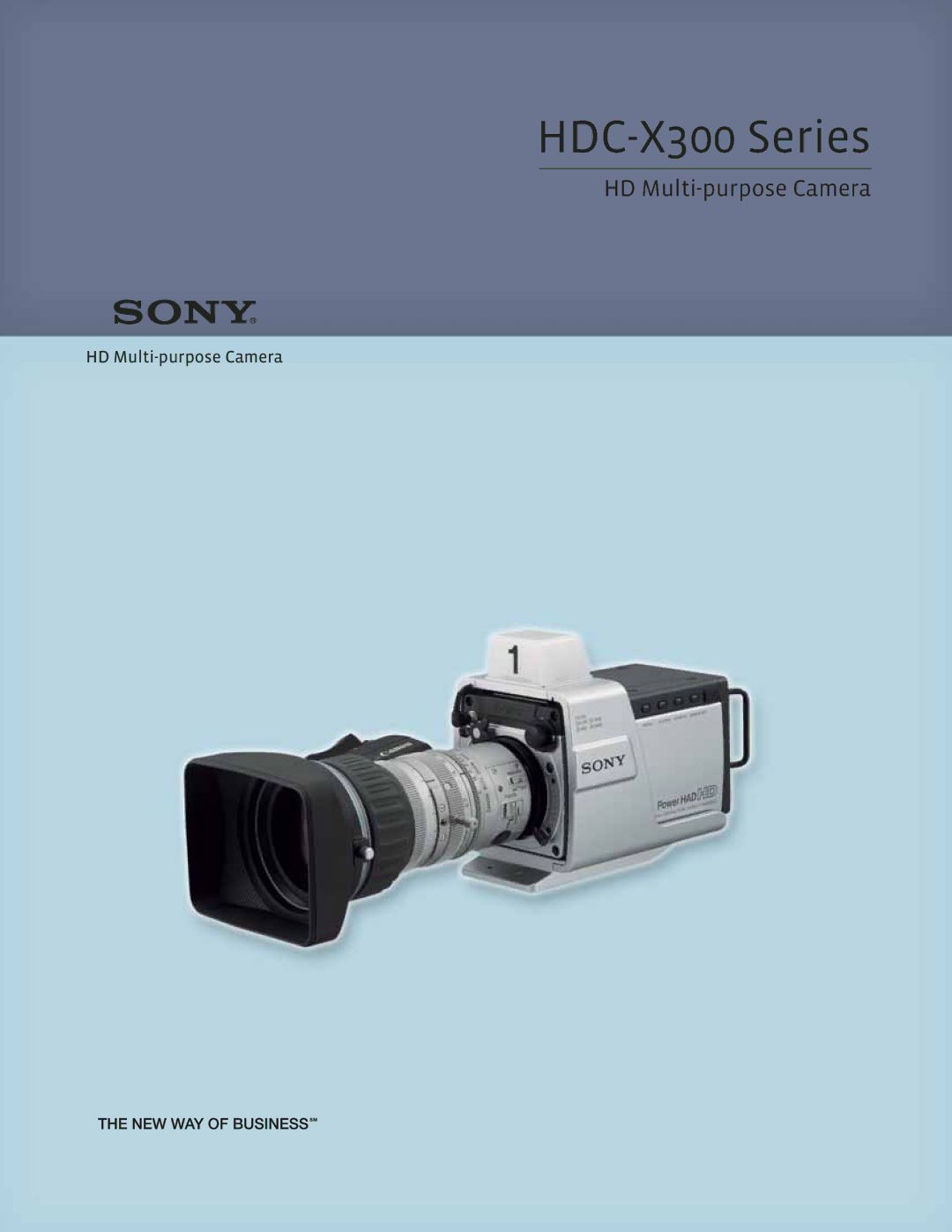 Sony manual HDC-X300 Series 