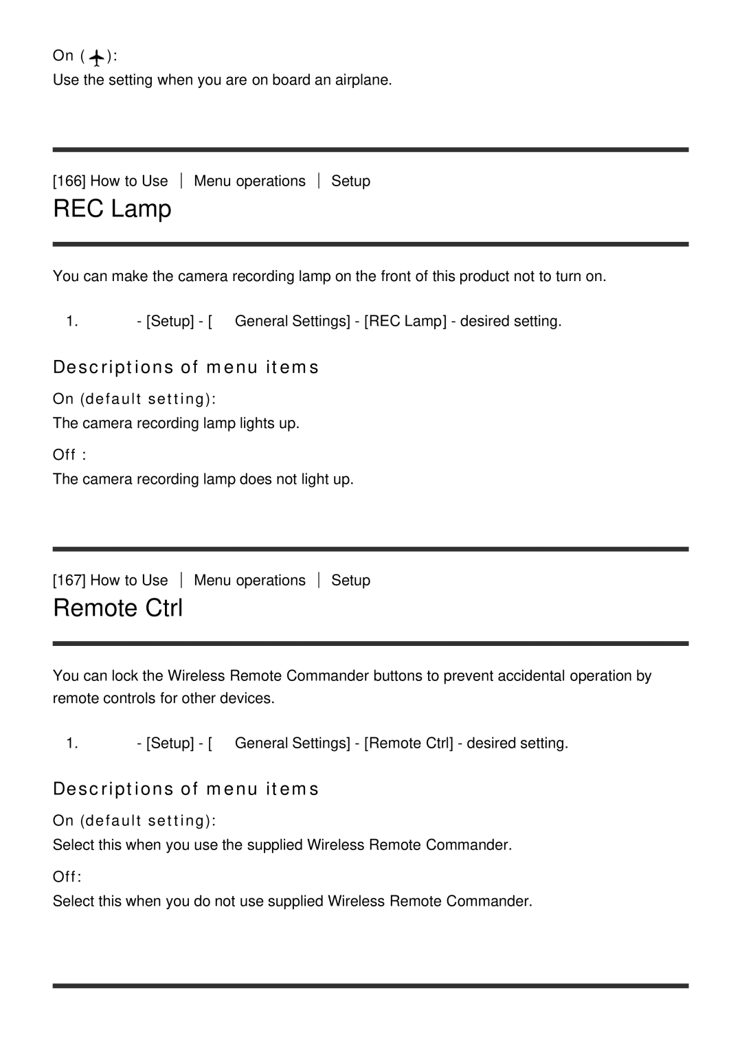 Sony FDR-AX100E, HDR-CX900E manual REC Lamp, Remote Ctrl 