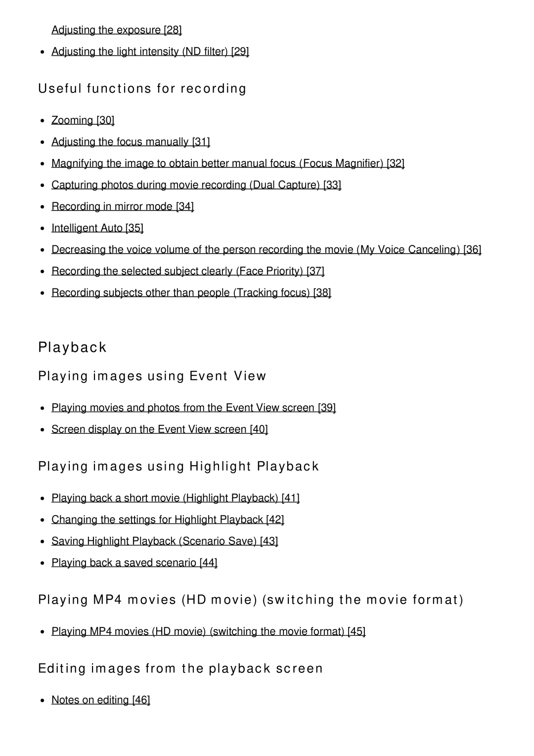 Sony FDR-AX100E, HDR-CX900E manual Playback 