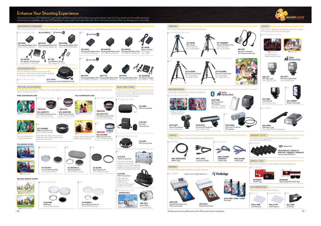 Sony HDR-HC7 dimensions Enhance Your Shooting Experience 