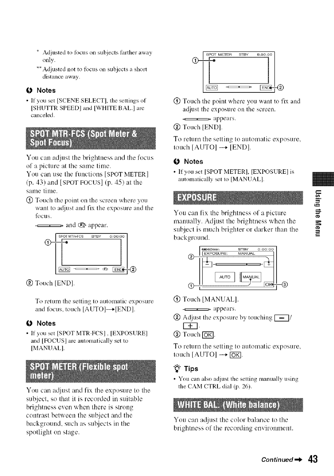 Sony HDR-HC9 manual Iol, @ Touch END 