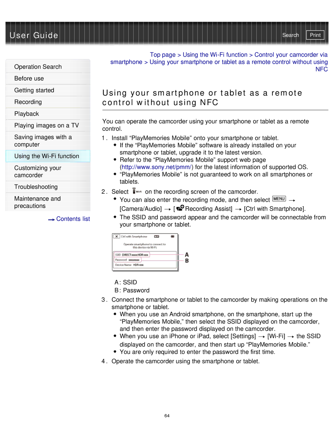 Sony HDR-MV1 manual Nfc 