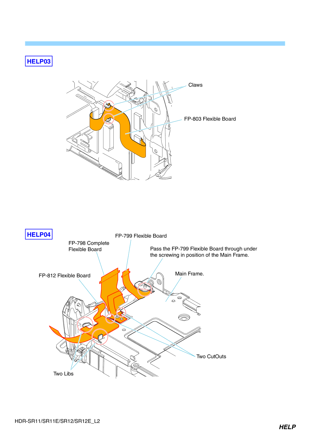 Sony HDR-SR11E, HDR-SR12E service manual HELP03 HELP04 