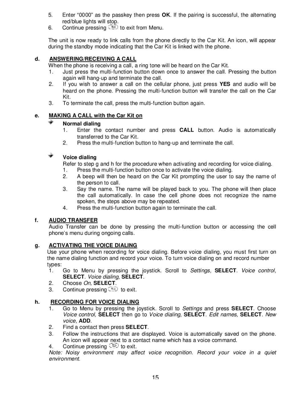 Sony headphone manual ANSWERING/RECEIVING a Call 