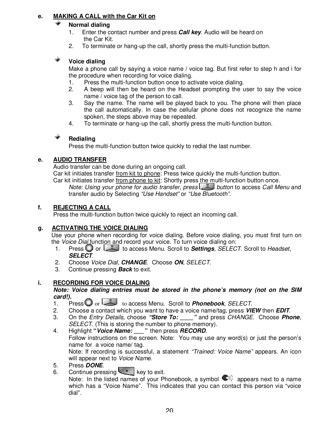 Sony headphone manual Making a Call with the Car Kit on Normal dialing, Select 