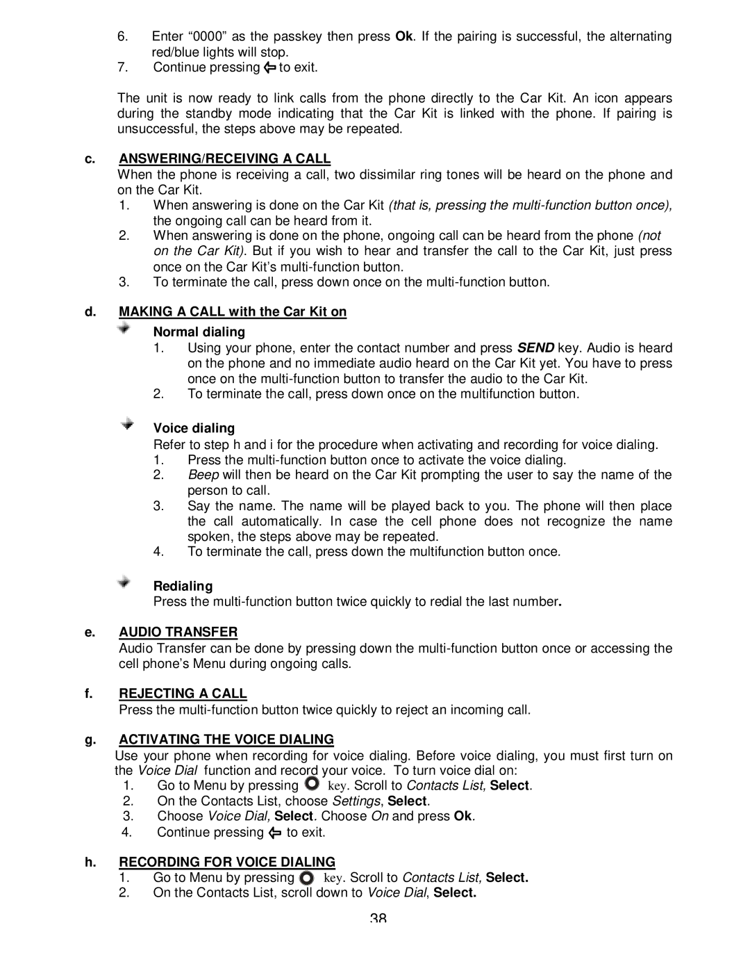 Sony headphone manual Activating the Voice Dialing 