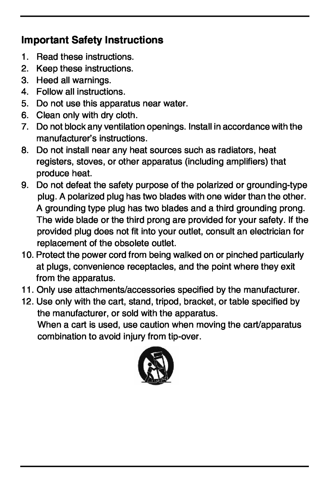 Sony HID-C10 manual Important Safety Instructions 
