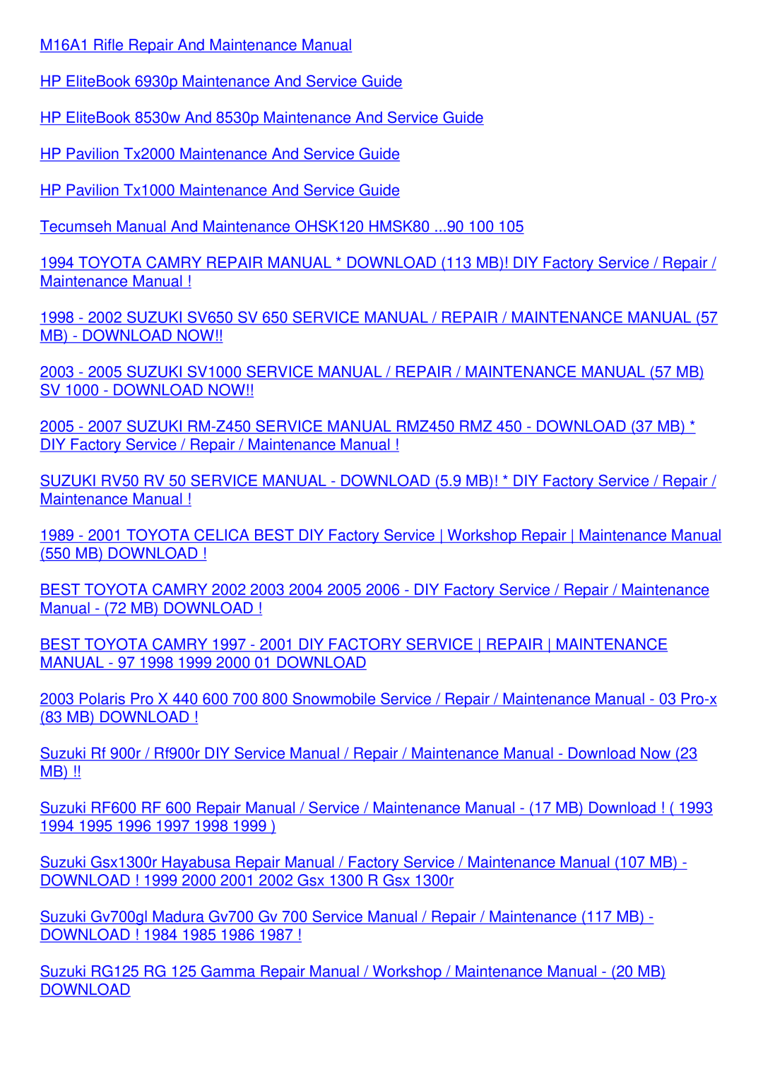 Sony Hvr-m15 service manual Download 