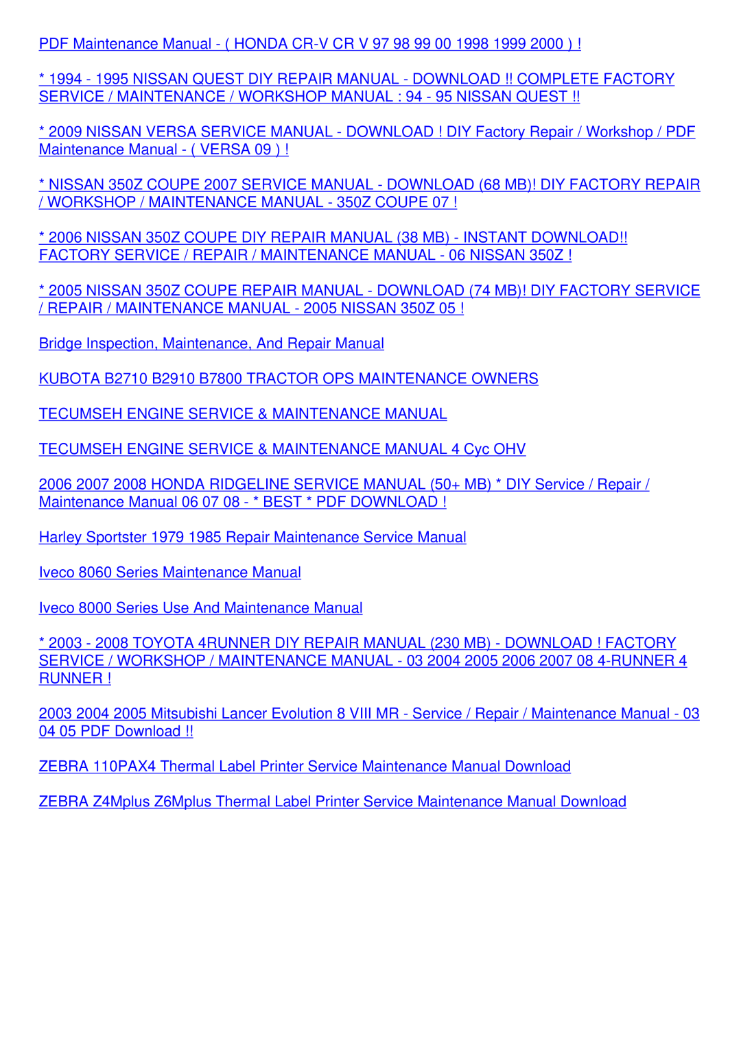 Sony Hvr-m15 service manual Bridge Inspection, Maintenance, And Repair Manual 